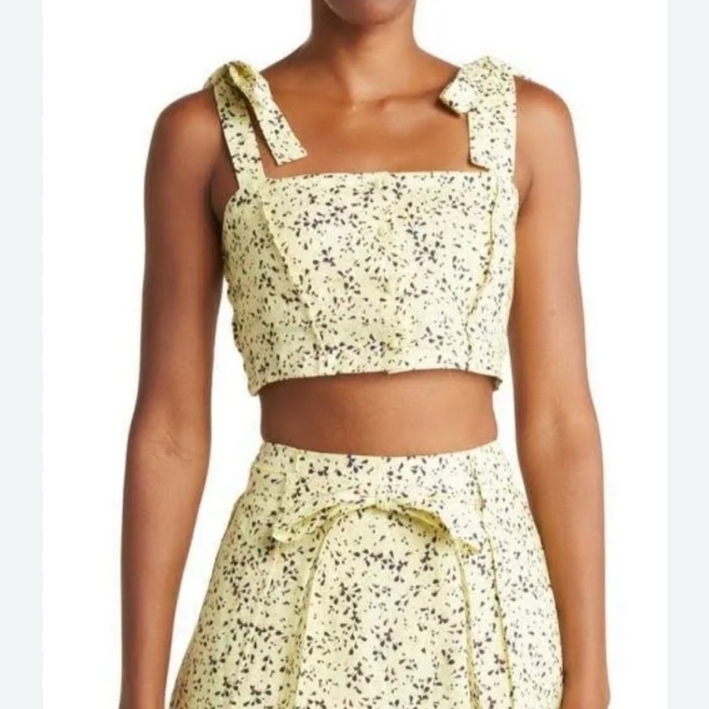 NWT Nicholas Wylda Tie Strap Crop Top in Charlsbury Olympic Size 4 Cottagecore